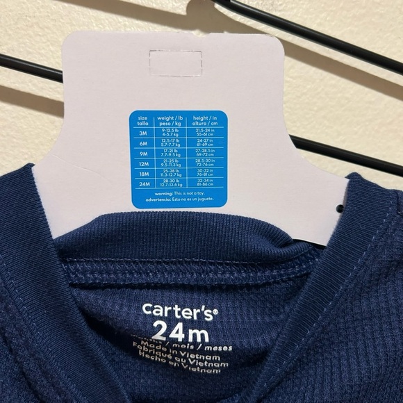 NWT Carter’s 2-pack Blue Pants Romper with Dinosaurs - Baby Boy Size 24 Months - Picture 4 of 6